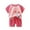 Beige A, variant on Uxgjfwu Toddler Summer Outfits Cute Printed Round Neck Short Sleeve Tops and Shorts Set Summer Clothes, Sizes 3M-5T,Pink