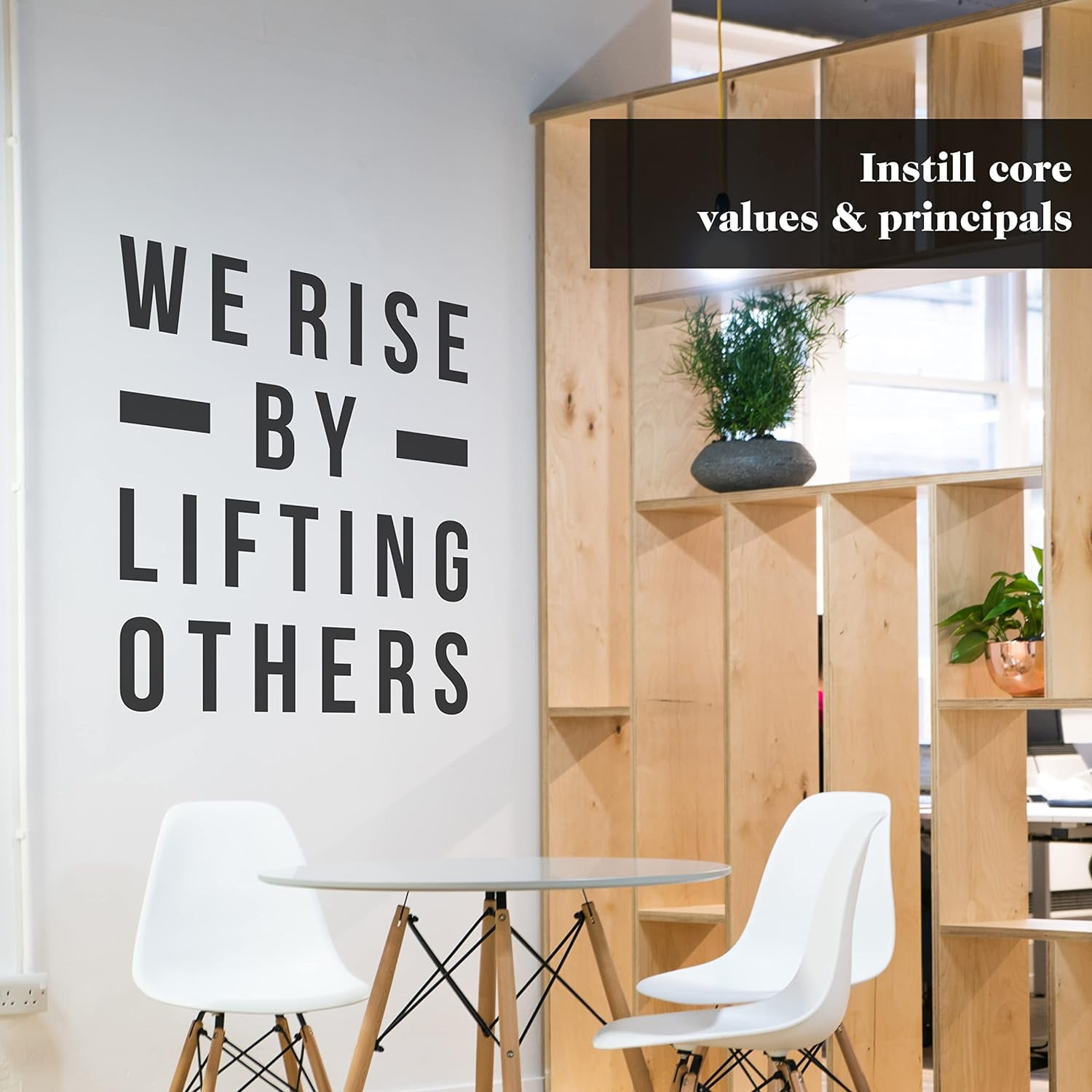 QTH Large We Rise by Lifting Others Wall Sticker Inspirational Wall Decal Motivational Office Decor Quote Wall Art Vinyl Wall Decal School Classroom Affirmation Words and Saying