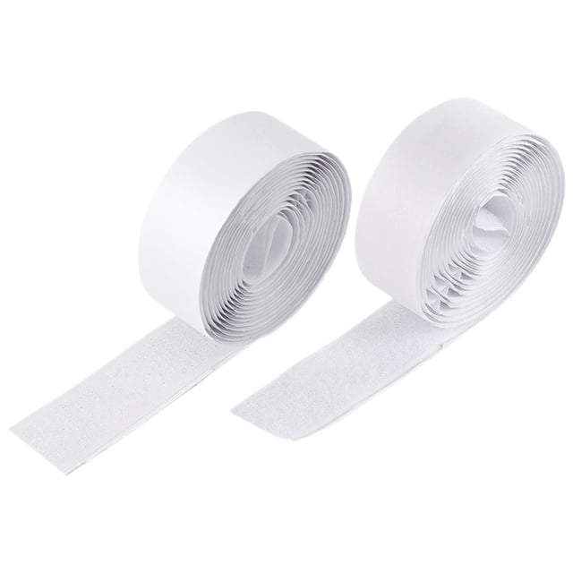 RENACLIPY 2 Rolls Hook And Loop Tape White Blending Sticky Tape For Musicians Pedal Board Needs
