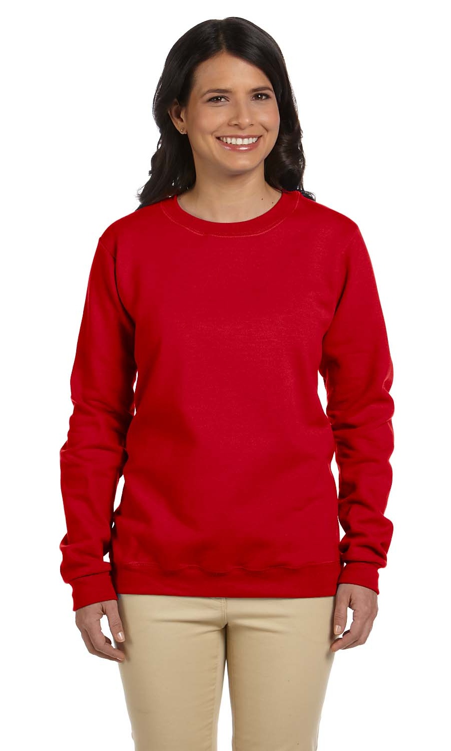 Womens 8 oz. Heavy Blend 50/50 Fleece Crew 10 Pack - Walmart.com