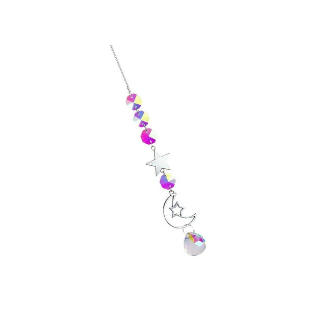 kurtrusly Crystal Wind Chime Hanging Sparkling Handmade Prisms Pendant D