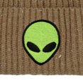 thumbnail image 2 of Dalix Alien Fisherman Beanie Hat Winter Knit Cuffed Watch Cap Mens in Tan, 2 of 5
