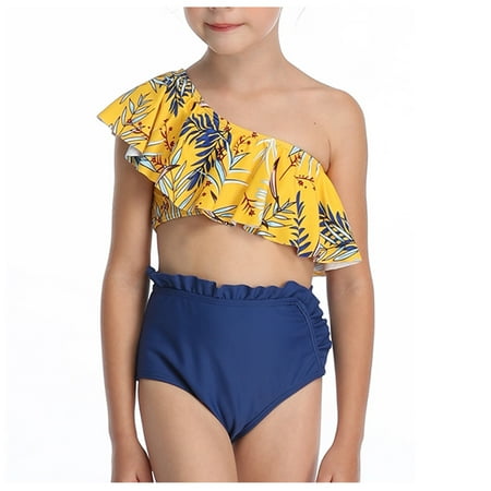 

Bescita Toddler Kids Girls Print Monokini Push Up Bikini Sets Swimwear