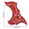 thumbnail image 1 of Folk Guitar Pickguard Scratchplate Durable Beautiful Pattern 2Pcs Set for 41in Red Black White Suitable for 41 Folk Guitars, 1 of 7