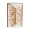 thumbnail image 4 of 3 adornos navideños con mariposas y purpurina para chimenea. Rosa, 4 of 9