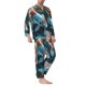 thumbnail image 2 of Fotbe Cute Koi Fish Serenity Pijama de Hombre con Estampado de Manga Larga, Conjunto de 2 Piezas, Ropa de Dormir Suave y Cómoda con Bolsillos-XX-Large, 2 of 7