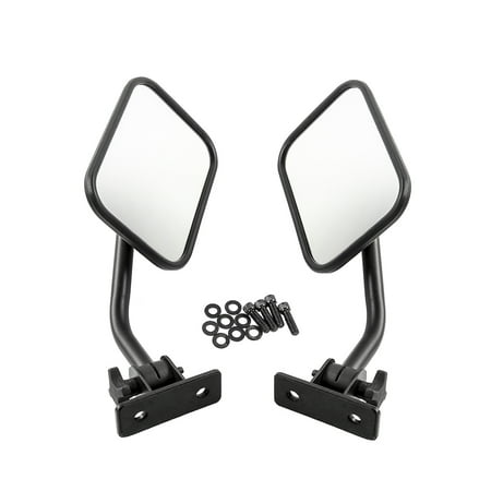Side View Mirrors Door Off Mirror Rectangular Mirrors 4x4 Off-road Mirror Quick Release Fit for Jeep