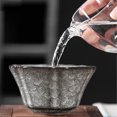 thumbnail image 4 of Taza maestra de té, taza individual de cerámica torneada en horno negro y gris, taza de té Tianmu, juego de té Kung Fu, 4 of 5