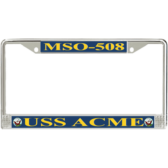 USS Acme MSO-508 License Plate Frame