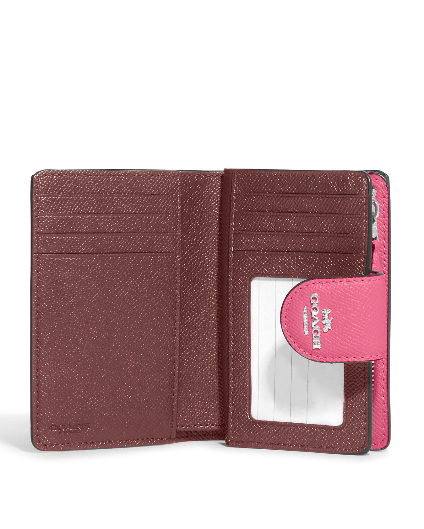 【COACH】Medium Corner Zip Wallet /Glacierwhite COACH Medium Corner Zip Wallet in Signature Canvas - Glacier