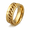Gold, variant on Men's Rotating Chain Ring, Stainless Steel Roman Numeral Spinner Band with Movable Center Chain, Sizes 7-11, for Street Style, Date Nights, Parties, Daily Wear and Gift for Him