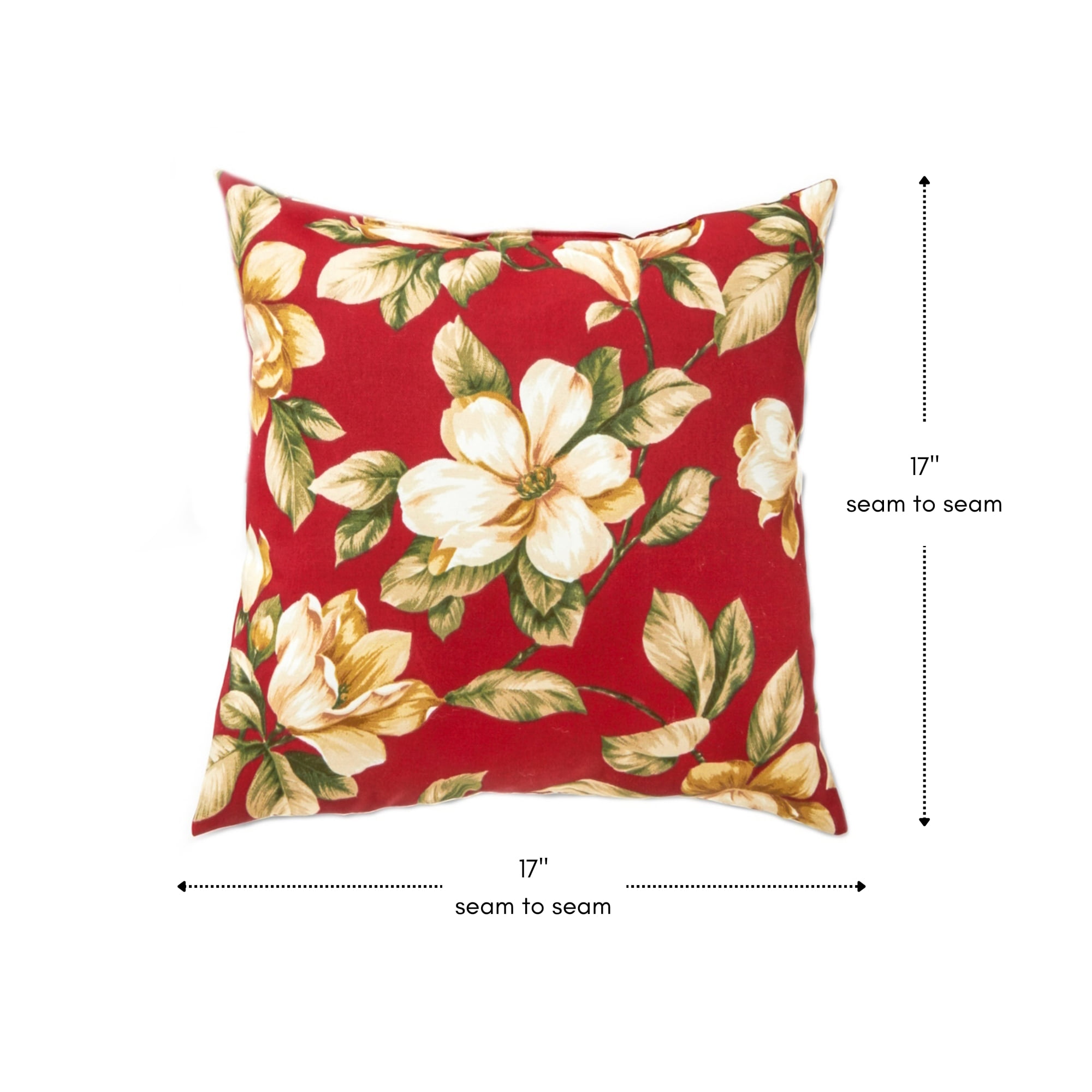 Greendale Home Fashions 17'' x 17'' Reversible Outdoor Throw Pillow, Set of 2, Roma Floral