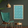 thumbnail image 2 of Turquoise Blue Wall Art with Frame, Repetitive Pattern with Creative Quirky Brushstrokes, Printed Fabric Poster for Bathroom Living Room, 23" x 35", Turquoise Dark Grey, by Ambesonne, 2 of 2