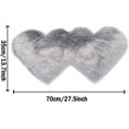 thumbnail image 2 of Double Heart Shaped Area Rug 1.1'x2.3' Fluffy Faux Sheep Skin Fur Area Rug Modern Carpet Fuzzy Rug Mat for Living Room Bedroom Dinning Room, Purple, 2 of 4