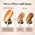 thumbnail image 3 of modelones Gel Top Coat for Chrome Nail Powder, Mirror Shiny Clear Chrome Top coat No Wipe Long Lasting Soak Off Nail Lamp High Gloss Chrome Top Coat Gel Nail Polish for Home DIY and Nail Salon, 3 of 9