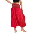 thumbnail image 4 of Previn Women's Yoga Pants Boho Bohemian High Waisted Baggy Stretch Boho Comfy Beach Dance Loose Harem Pants Casual Pants Red One Size, 4 of 4