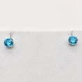 thumbnail image 6 of December Birthstone 5mm Lab Blue Zircon Sterling Silver Earrings, 6 of 6