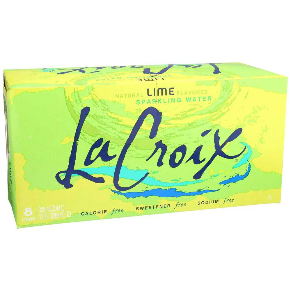 LaCroix Natural Lime Sparkling Water, 12 Fluid Ounce - 8 Count per pack -- 3 packs per Case.