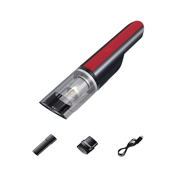 Red Car Vacuum, 12000Pa Car Vacuum Portable Cordless Hand Held Vacuum Cordless, Mini Vacuum for Car, Home and Crevice Cleaning