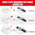 thumbnail image 3 of WANGQ 100 Pcs Adhesive Cable Clips Bulk Wire Holder for Cord Organizer Clips Cable Management Outdoor Light Hooks, 3 of 30
