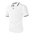 thumbnail image 4 of Afdoent Mens T Shirts Male Casual Short Sleeve T Shirt Breathable Comfortable Summer Wear Slim Fit Turn Down Collar Two Tone Design Streetwear, 4 of 5