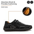thumbnail image 2 of Mens Leather Casual Shoes Vintage Non-slip Loafers Lightweight Comfortable Minimalist Driving Walking Shoes Black 7.5 US, 2 of 7