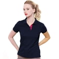 thumbnail image 2 of Asquith & Fox Womens Short Sleeve Contrast Polo Shirt, 2 of 3