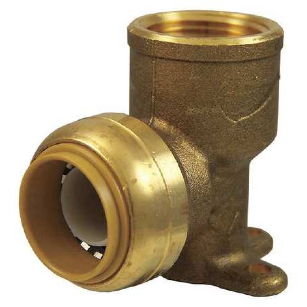 SHARKBITE U340LF DZR Brass 90 Degree Drop Ear Elbow, 3/4 in Tube Size