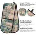 thumbnail image 2 of Yayeee Double Oven Mitt Kitchen Heat Resistant Baking 35" x7" Quilted Glove, Floral Forest Pattern, 2 of 6