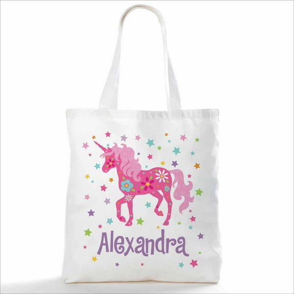 Personalized Pretty Unicorn Tote Bag