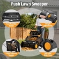 thumbnail image 3 of Upgraded 21 Inch Push Lawn Sweeper | Spinnings Brushes & Adjustable Height for Deep Cleaning | Large Bag for Leaves, Grass, Debris on Lawns & Driveways (21 Inch,Black), 3 of 9