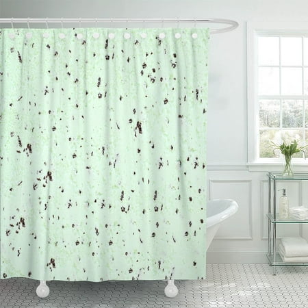 PKNMT Green Icecream of Delicious Chocolate Chip Mint Ice Cream Polyester Shower Curtain 60x72