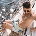 thumbnail image 2 of luoweisi Men's Beach Shorts Quick Dry Swim Trunks with Mesh Lining Marble Texture M, 2 of 5
