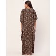 thumbnail image 4 of Moomaya Sleepwear, Printed Kaftan Maxi For Women, Round Neck Rayon Caftan Dress, 4 of 9