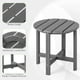 thumbnail image 5 of Costway Mesa Redonda Pequeña de Patio, Mesa Auxiliar de Exterior de Plástico HDPE con Capacidad de Carga de 50 kg, Mesa de Jardín Redonda para Interiores y Exteriores, Blanco/Negro/Marrón/Gris, 5 of 6
