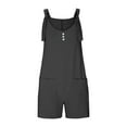 thumbnail image 6 of Summer Savings Clearance 2025! THDHVS Girls Romper,Rompers for Girls,Kids Summer Strap Short Adjustable Shoulder Strap Jumpsuit Sleeveless Loose Overalls Cute Rompers Black 9-10 Years, 6 of 6
