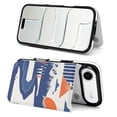 thumbnail image 6 of Wallet Case For Apple iPhone Air / 17 Pro / 17 Pro Max Series with Card Holder, PU Leather Kickstand Card Slots Screen Protector Included For iPhone 17 Series, Simplicity Vintage Geometric Forest, 6 of 8