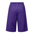 thumbnail image 5 of Men's Capri Pant Baggy Below Knee Summer Sweat Shorts Elastic Waist Athletic Casual Big Pocket 3/4 Pants, 5 of 7