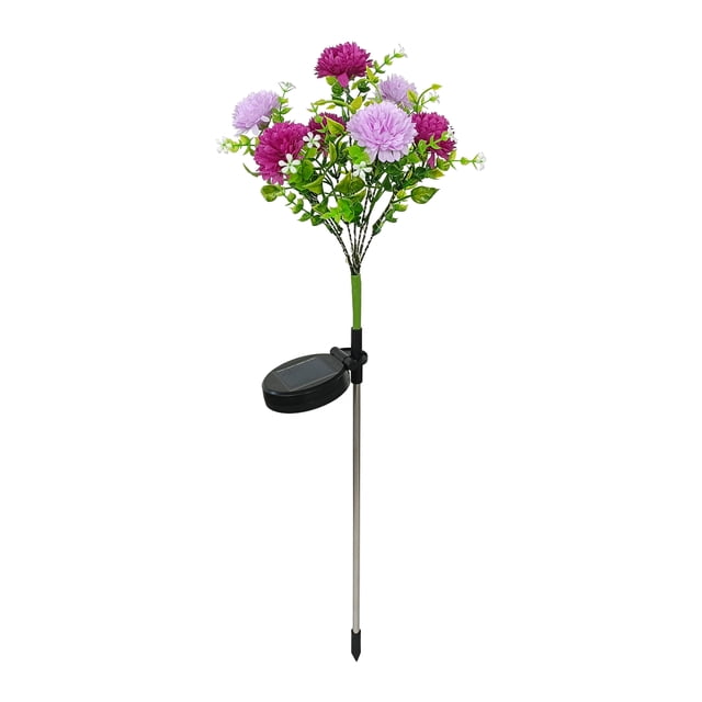 Cateissary Luces de flores con energía solar, luces decorativas para césped al aire libre, luz solar para césped de rosas, jardín y patio Iluminación y accesorios Púrpura