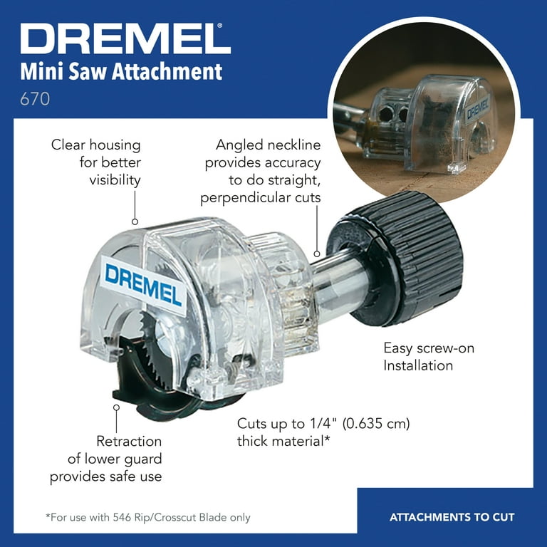 Dremel 1/32-in to 1/8-in Rotary Tool Mini-saw in the Rotary Tool