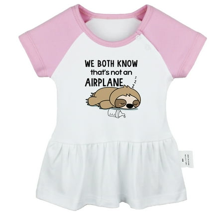 

We Both Know That s Not an Airplane Funny Dresses For Baby Newborn Babies Skirts Infant Princess Dress 0-24M Kids Graphic Clothes (Pink Raglan Dresses 6-12 Months)