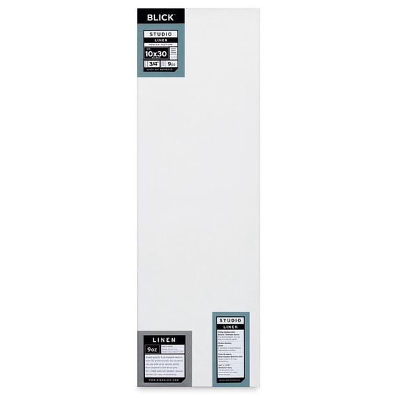 Blick Studio Linen Stretched Canvas - 10" x 30", Traditional 3/4" Profile
