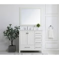 thumbnail image 6 of 36 inch Single Bathroom Vanity in White with Backsplash, 6 of 8