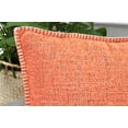 thumbnail image 3 of Soft Chenille Textured Pillow Covers with Stitched Edge Set of 2 (24 x 24 inch Heather Coral Orange) / Soft Cozy Large Cushion Covers / Modern Square Pillow Cases / Decorative Farmhouse Euro Shams, 3 of 6