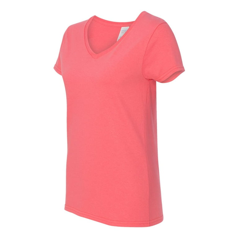 関税送料込み【DIME】Sil T-Shirt (Coral) Heavy Cotton Women's V-Neck T-Shirt, L, Coral Silk - Walmart.com