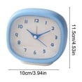 thumbnail image 3 of Linnome Small Alarm Clock for Bedroom Non Digital Table Clock Silent Timepiece for Home Office 4.5x3.9x2 Inch Blue, 3 of 6
