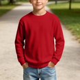 thumbnail image 6 of Weebloom Crewneck Sweatshirts Boy Fall Winter Pullover Tops Sweatshirt Red, 6 of 9
