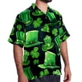 thumbnail image 2 of Saint Patrick's Day Men's Short Sleeve Hawaiian Shirt, Casual Printed Button Down Beach Tops for Summer, Spread Collar Mens Shirts Unisex, 2 of 6