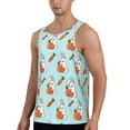 thumbnail image 2 of Gaeub Rabbit Is Eating Carrots Men's Athletic Tank Top, Workout Sleeveless Shirts, Running Tank Tops for Gym, Running, Training - Medium, 2 of 9