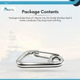 thumbnail image 7 of MARINE CITY Carabiner Spring Snap Hook  316 Stainless Steel, Rustproof, Lightweight, 2" for Keys, Water Bottles, RVs, Boats, Camping, Hiking Pack of 1, 7 of 7